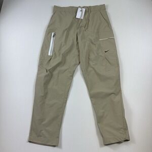 Nike Essentials Utility Pants Mens 30 Sportswear Beige Tapered Leg DM6681 New